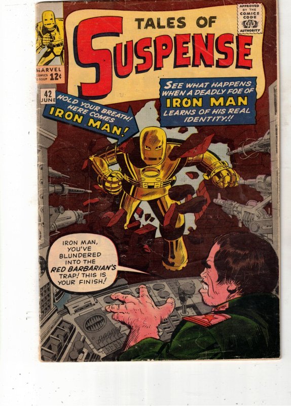 Tales of Suspense #42  1963 JACK KIRBY VG/FN 4TH GOLDEN Iron Man BEANTOWN CERTIF