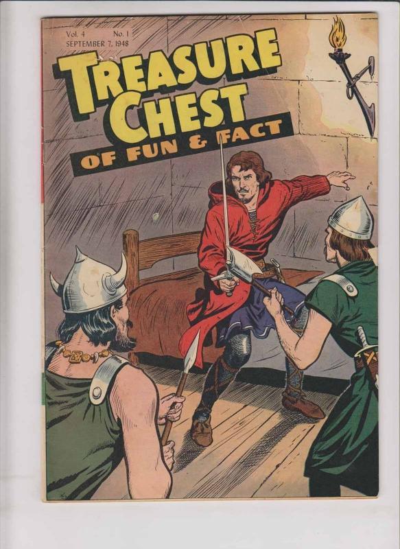 Treasure Chest of Fun & Fact vol. 4 #1 VG september 7, 1948 - catholic comic