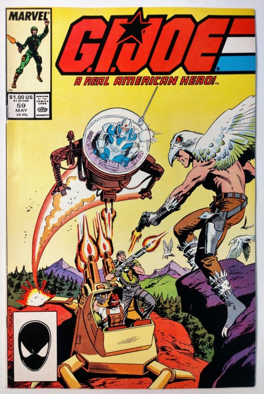 G.I. Joe: A Real American Hero #59 (8.0, 1987) 1ST APP OF JINX, TUNNEL RAT, O...