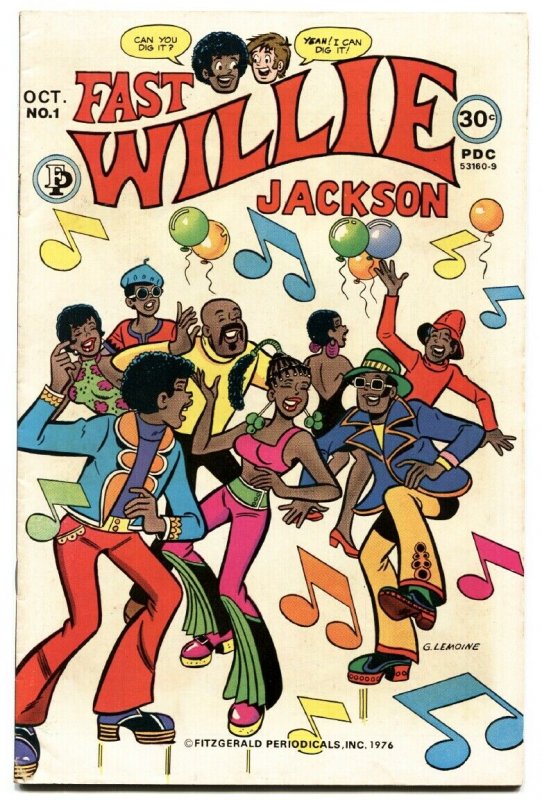 FAST WILLIE JACKSON #1-Hard to find-RARE-1976-BLACK ARCHIE-FIRST ISSUE 