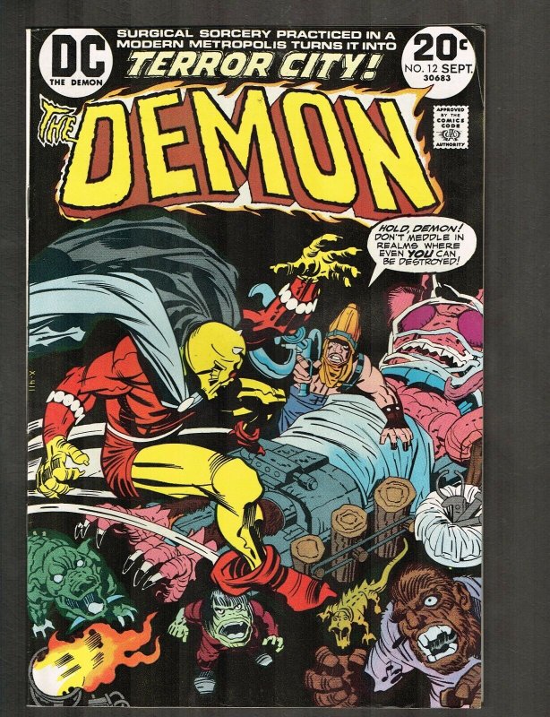 Demon #12 ~ Kirby Story, Cvr & Art / Rebirth of Evil! ~ 1973 (6.5) WH