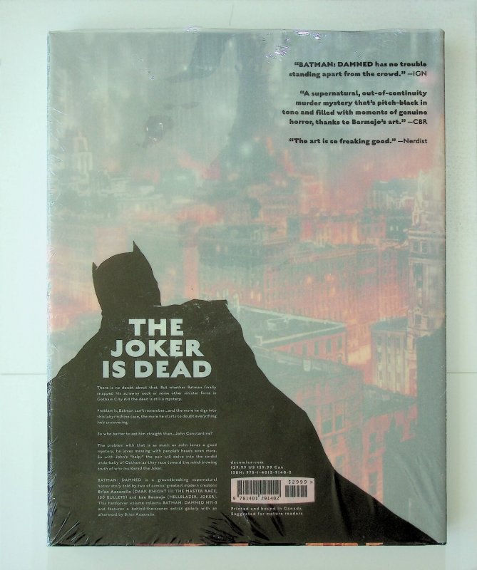 Batman Damned Hardcover DC Black Label Azzarello Bermejo Graphic Novel