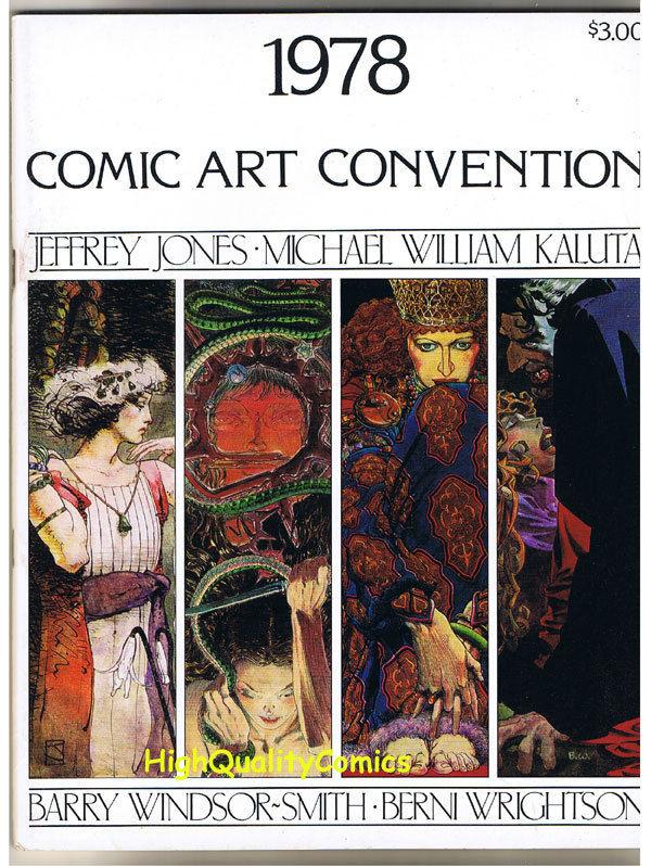 COMIC ART CONVENTION 1978, VF+, Barry Smith, Bernie Wrightson, Jeff Jones, HTF