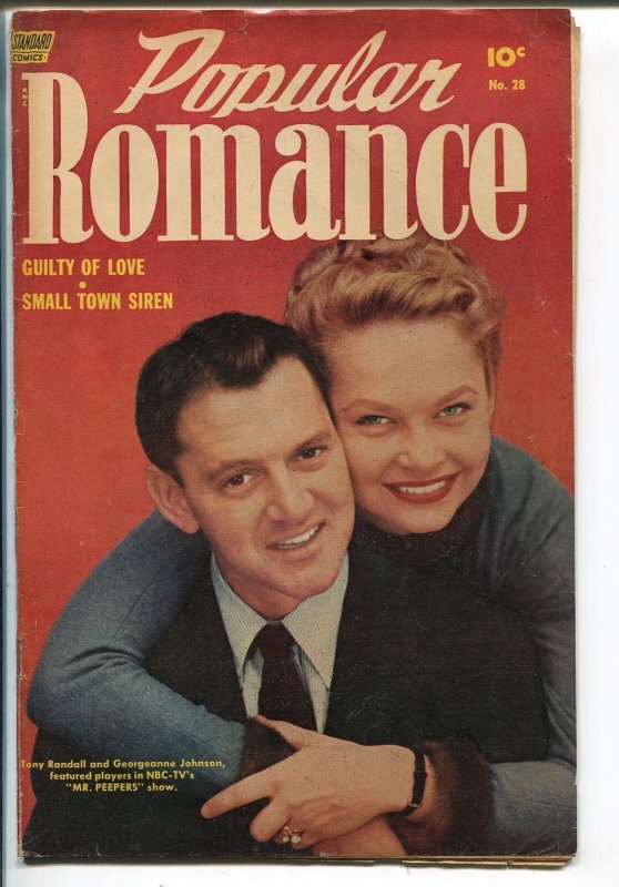 Popular Romance #28 1954-Standard-Tony Randall-Georgeanne Johnson-VG+