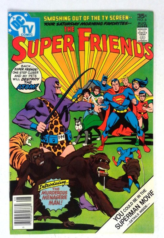 Super Friends #6 (1977) Menagerie Man Superman Robin DC VF/NM