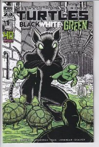 TMNT BLACK WHITE & GREEN (2024 IDW-PRH) #1 VARIANT CVR D 40TH ANNIV