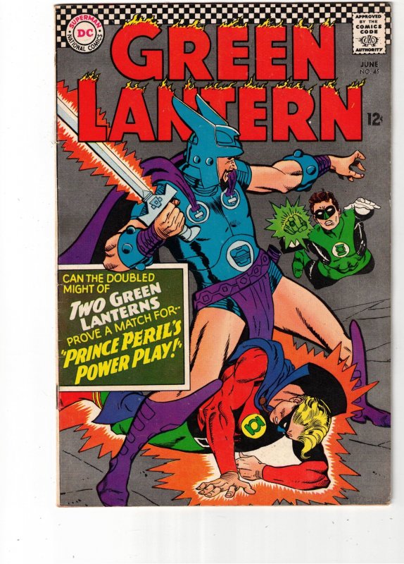 Green Lantern #45 1966 VF High-Grade Golden-Gl & Hal vs Prince Peril! Boca CERT!