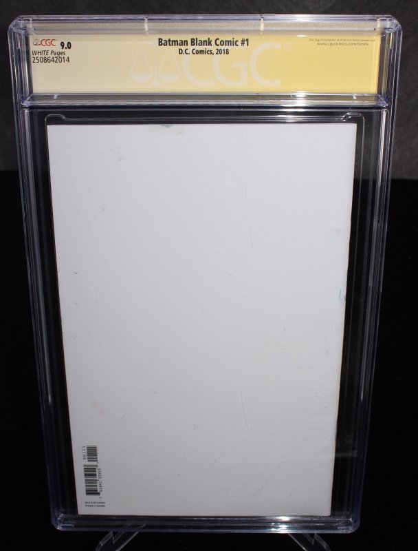 Batman Blank Comic #1 CGC (9.0) Signed & Painted by Carla Cohen - 2018