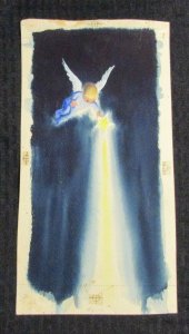 CHRISTMAS Angel with Shooting Star 6x11 Greeting Card Art #610