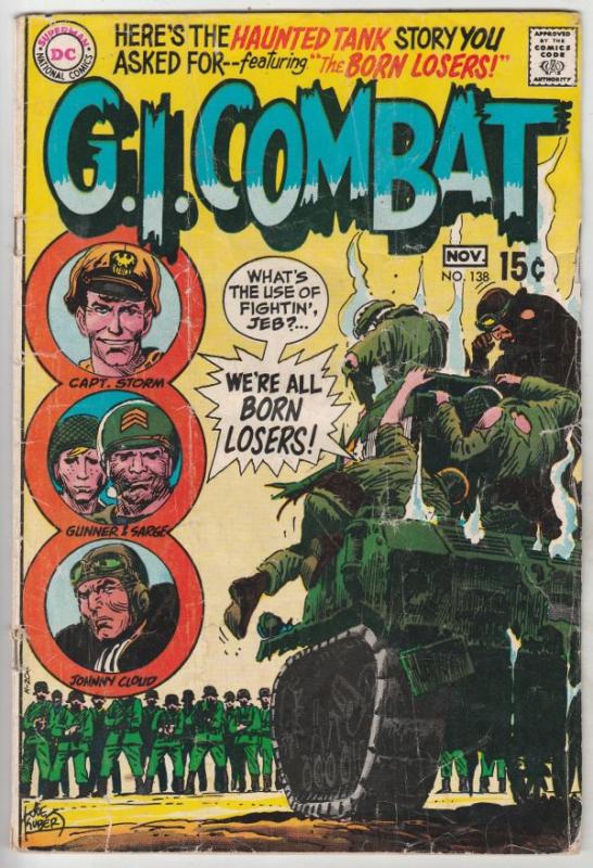 G.I. Combat #138 (Nov-69) GD Affordable-Grade The Haunted Tank