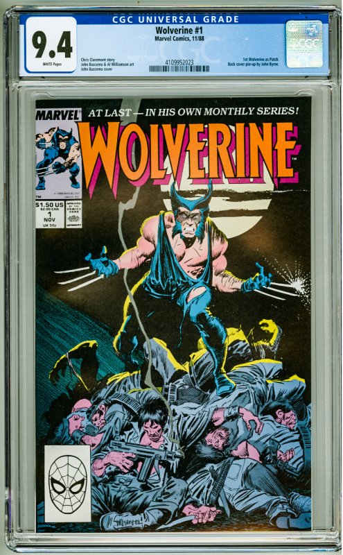 Wolverine #1 (1988) CGC 9.4! White Pages!