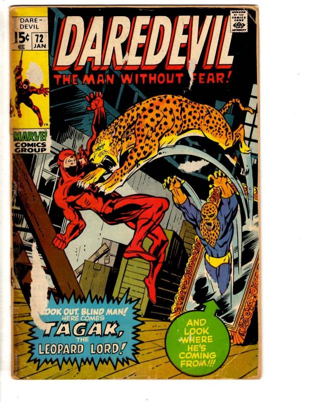 Lot Of 4 Daredevil Marvel Comic Books # 69 70 71 72 VG Range Foggy Karen RH2