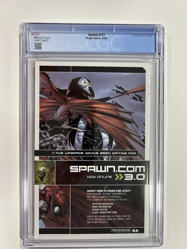 Spawn 121 2002 Image CGC 9.8 white pages
