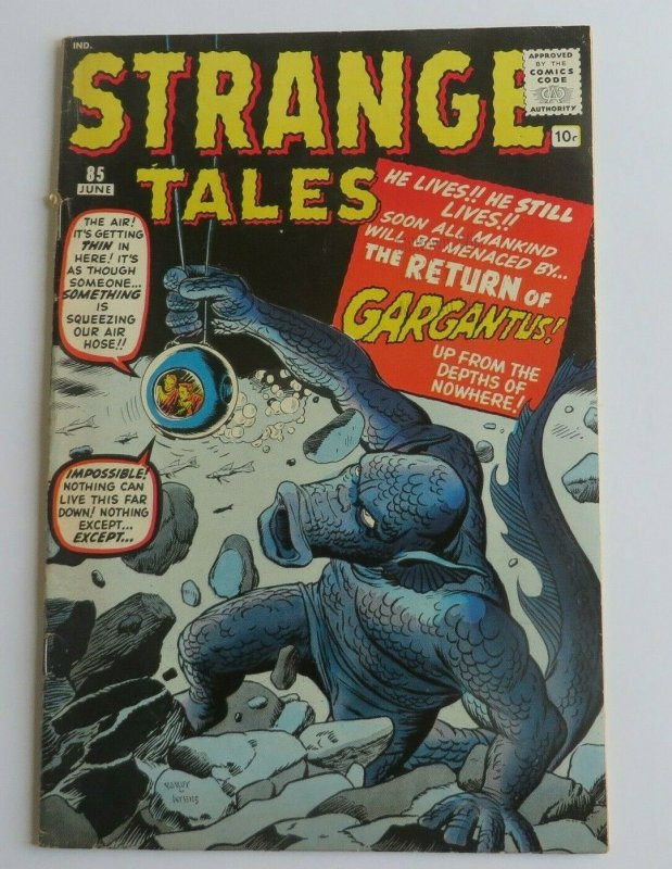 Strange Tales #85 FN- Marvel Silver Age Horror Comic 1961 Steve Ditko Jack Kirby