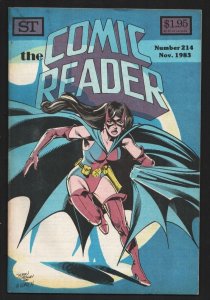 Comic Reader #214 1983-The Huntress cover-New comic info-Marvel-DC & more-Com...