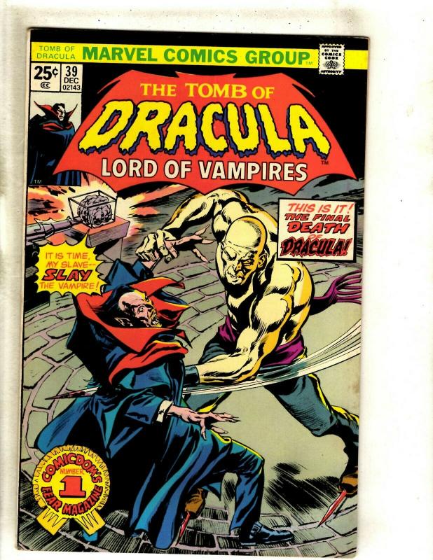 Lot Of 5 Tomb Of Dracula Marvel Comic Books # 35 36 37 38 39 VF Range RS1