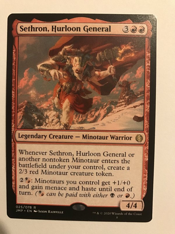 SETHRON, HURLOON GENERAL : Magic the Gathering MTG card; Jumpstart, Rare, NM