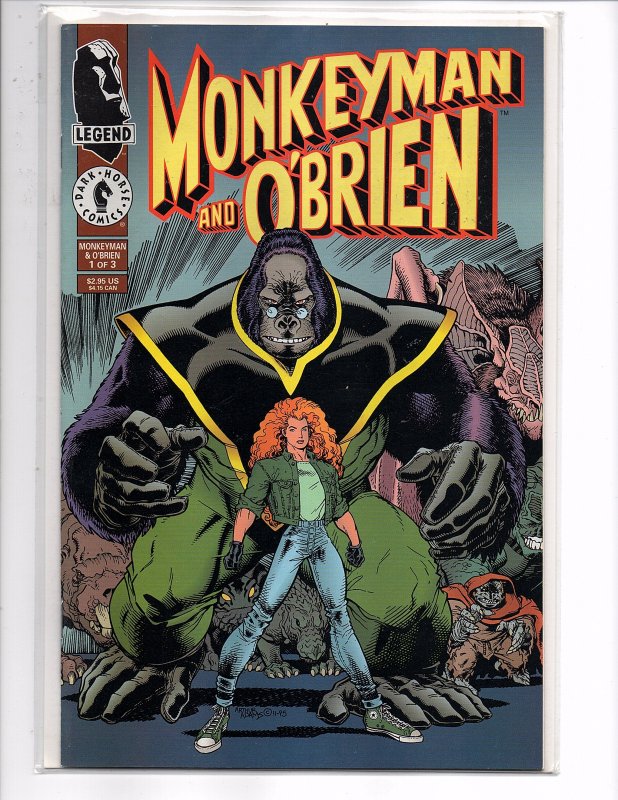 Dark Horse Comics Monkeyman & O'Brien #1 1st app. Art Adams story & Art