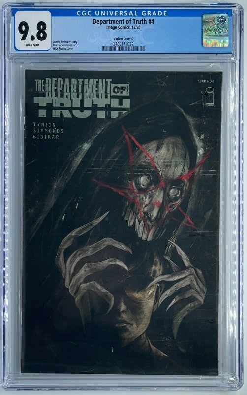 Department of Truth #4 | 1:10 Ratio Robles Variant Cover | CGC 9.8