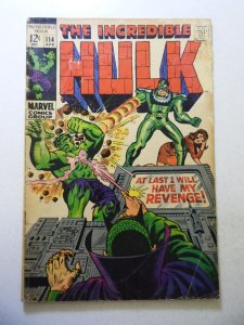 The Incredible Hulk #114 GD/VG Cond moisture stains, cf detached at 1 staple