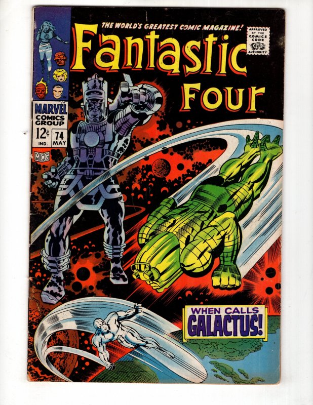 Fantastic Four #74 (1968) GALACTUS! SILVER SURFER-Norrin Rad !!! / MC#24