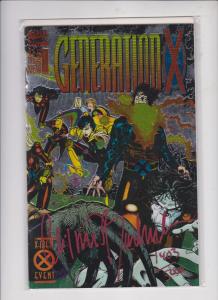 GENERATION X V1 #1  1994  CHROME COVER   COA  SIGNED CHRIS BACHALO #1403 of 5000