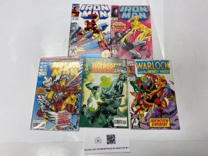 5 MARVEL comic books Iron Man #277 289 Iron Annual #14 Warlock #15 41 35 KM18