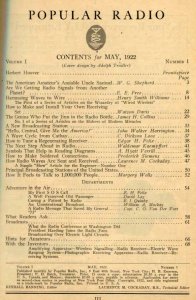 Popular Radio Magazine #1 May 1922-A Hyatt Verrill