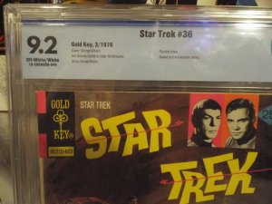 Star Trek #36 CBCS 9.2  NM-  GOLD KEY 1976 Wilson-c McWilliams-a