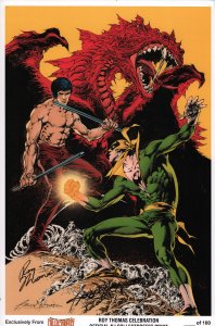 Rudy Nebres Iron Fist VS Bruce Lee Print - Signed by Roy Thomas