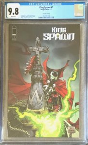 KING SPAWN #1 Donny Cates Variant Cover CGC 9.8 GORGEOUS SLAB WHITE PAGES.