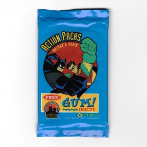 DC BATMAN & ROBIN ACTION PACKS | 1996 FLEER/SKYBOX | 6 CARDS W/ FREE GUM INSIDE