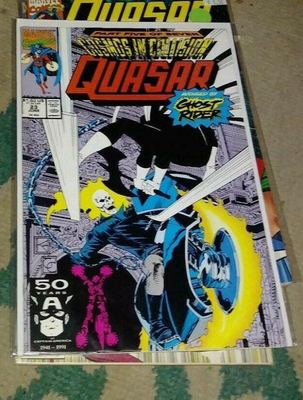 quasar # 23 1991  marvel  ghost rider cosmos in collision PT 5 deathsurge 