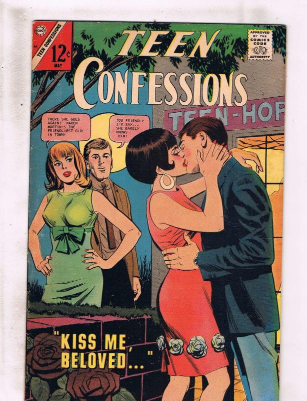 Teen Confessions # 44 VG/FN Charlton Comic Book 1967 Kiss Me Beloved J147