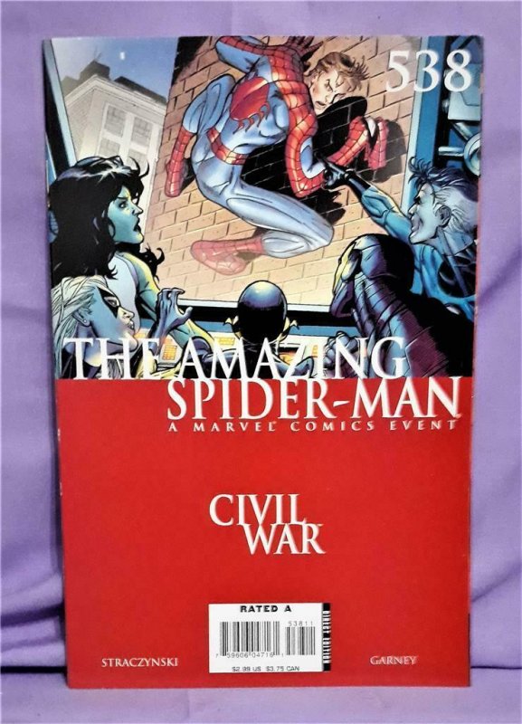 J. M. Straczynski Civil War AMAZING SPIDER-MAN #538 Ron Garney (Marvel, 2007)!