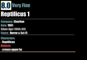 Reptilicus #1 (1961) Charlton Silver-age comic VF 8.0