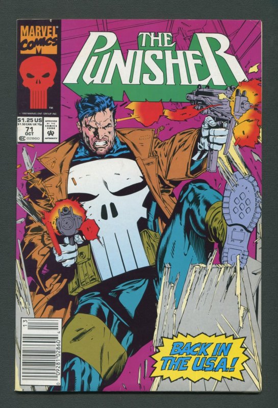 Punisher #71  / 8.0 VFN / Newsstand /  October 1992