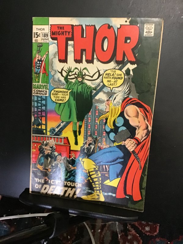Thor #189 (1971) Hella Goddess of Death! Mid-Grade key! VG/FN Wow!
