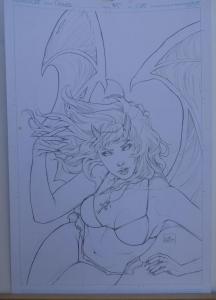 NEI RUFFINO original art, Cover of PURGATORI #1, Signed, 2014, 11x17, Beautiful