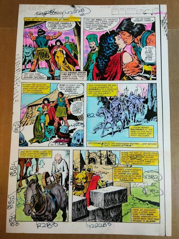 King Conan #2 page 8 Color Guide by George Roussos