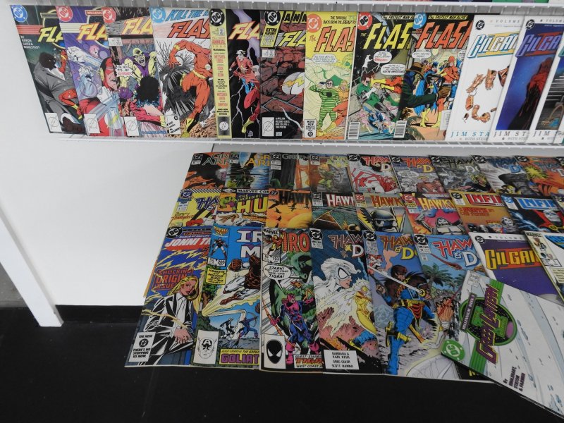 Huge Lot of 180+ Comics W/ Flash, Green Arrow, Hawkman Avg. FN- Condition!