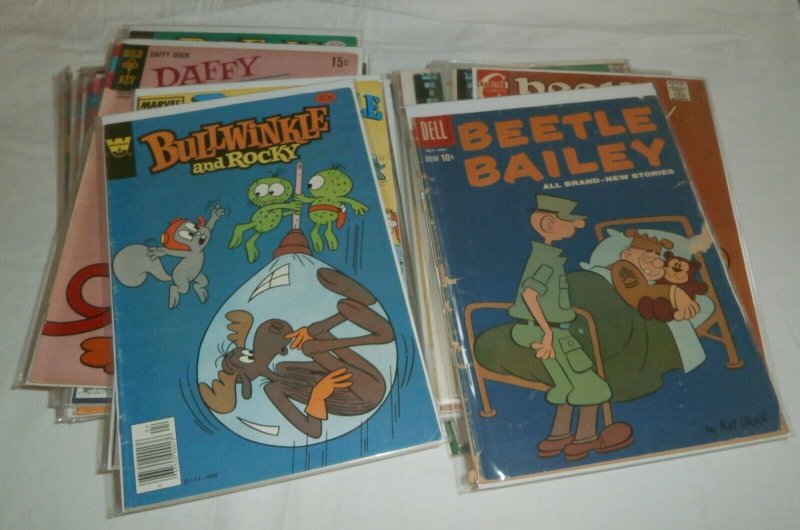 Dell/Gold Key/Charlton Flintstones Pink Panther Mighty Mouse ++ comics lot of 58