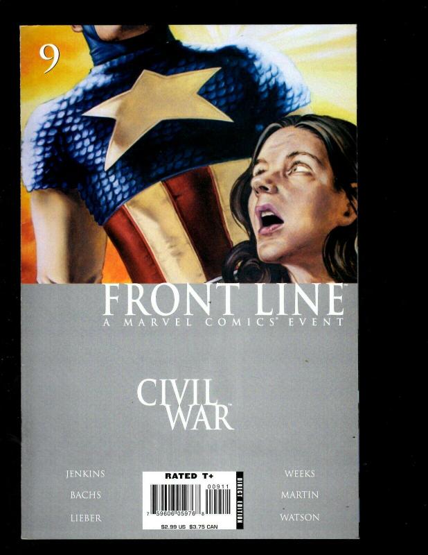 11 Front Line Civil War Marvel Comics # 1 2 3 4 5 6 7 8 9 10 Sketchbook RP2