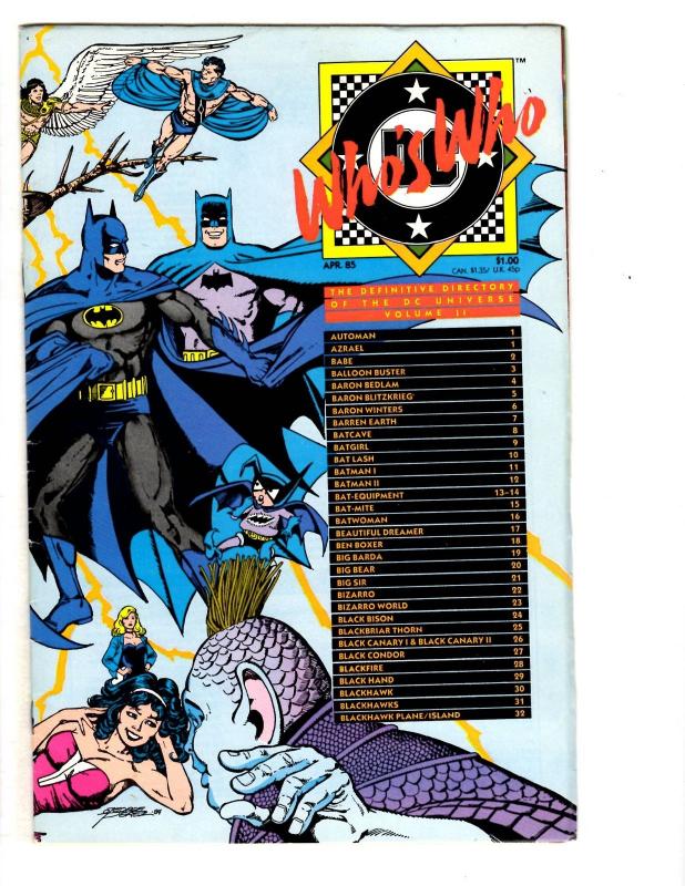 5 Who's Who DC Comic Books # 2 12 17 Update '87 # 4 Update '88 # 1 Batman CB1 