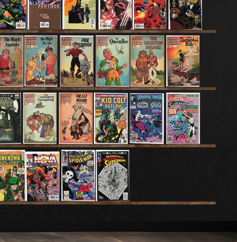 Huge Lot 150+ Comics with Classics Illustrated Junior, Thor, Iron Man & More!