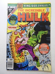 The Incredible Hulk Annual #6 (1977) Sharp VG+ Condition!