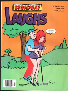 Broadway Laughs 4/1976-Golf cover-Cartoons-jokes-spicy gags-Ray Cruse-Engleman-A