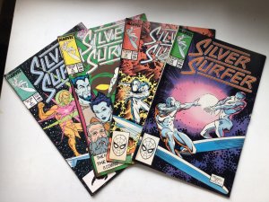 Silver Surfer #3, 6, 13 & 14 (1987-88) Lot of 4 Marvel Comics