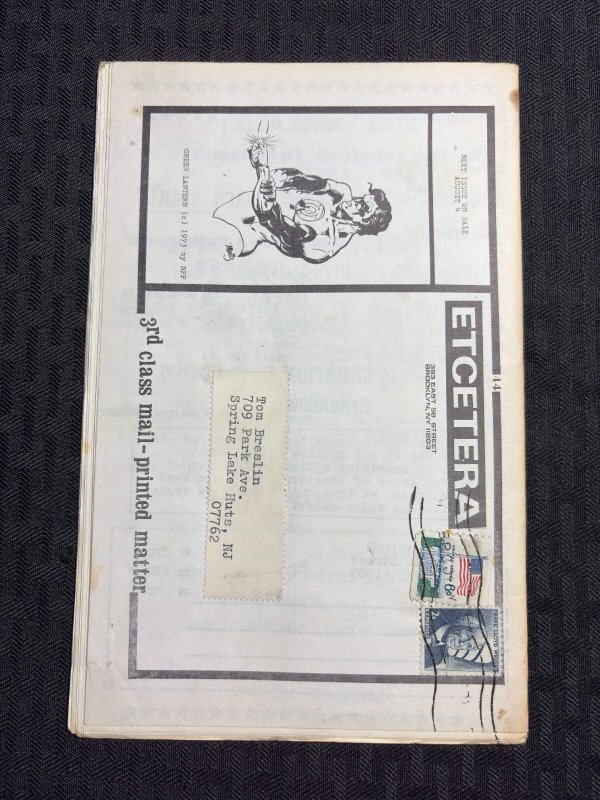 1973 ETCETERA 44pg Fanzine #3 VG 4.0 Dracula Cover / Moench Monsters Unleashed