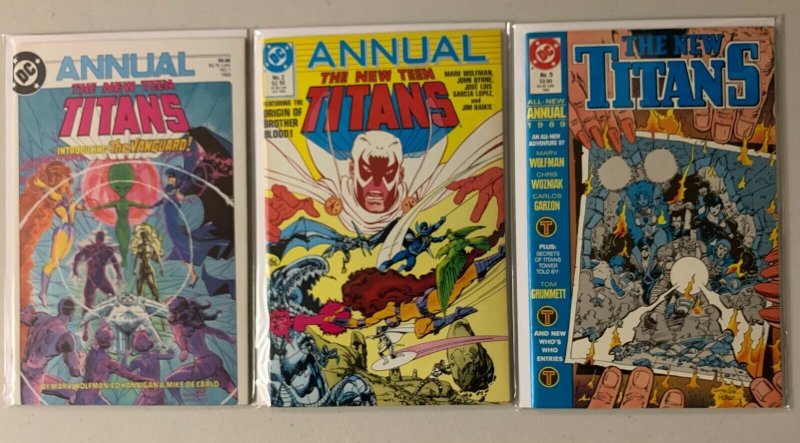 The New Teen Titans comic lot from: #0-60 + 3 ANN 43 diff (1984-89)